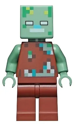 Buy Genuine Lego Drowned Zombie Minecraft Minifigure -min088- NEW 21164 21178 • 3.73£