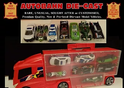 Buy Toy Car Carry Case With 15 Diecast Model Cars; Hot Wheels, Motor Bike; Dragsters • 15£