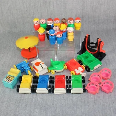 Buy FISHER PRICE Little People Vintage Figures Vehicles Accessory 1970s Toy Lot 3 • 41.06£