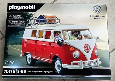 Buy PLAYMOBIL VW Camper Van VOLKSWAGEN T1 Camping Bus - 70176 • 32£