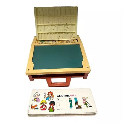 Buy Fisher Price School Days Play Desk - Magnetic Numbers & Letters 1972 Vintage • 39.99£