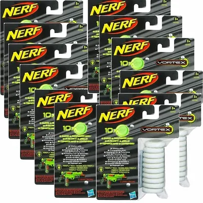 Buy 120 X Nerf Vortex Glow In The Dark Disc Ammo Refill For Nerf Toy Shooting Guns • 7.50£