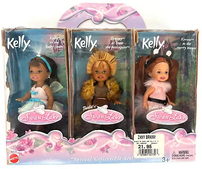 Buy Rare New In Box Barbie Swan Lake Set Of 3 Kelly Tommy Kerstie Doll Collectible • 141.14£