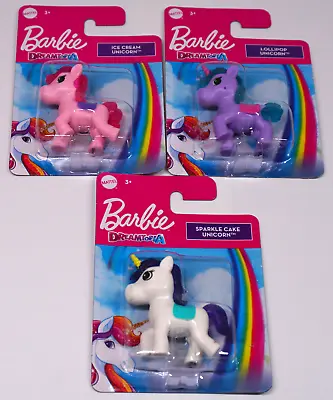 Buy Mattel Barbie Dreamtopia Minifigures Unicorn 5cm Unicorn White Pink Pink Selection • 3.61£