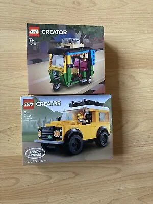 Buy Brand New Lego Creator Sets 40650 Land Rover & 40469 Tuk Tuk • 40£