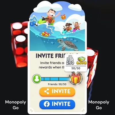 Buy Monopoly GO Fill Friend Invite Bar 860 Dice ➕️ Mr Monopoly Token • 5.50£