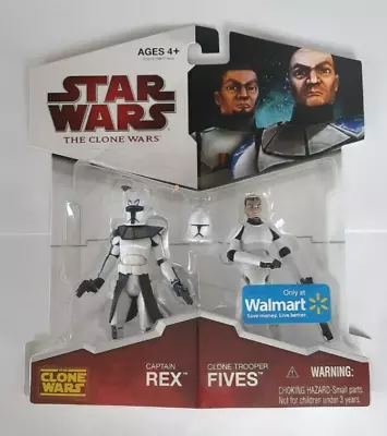 Buy Star Wars Clone Wars Captain Rex + Trooper Fives Action Figure 2 Pack New Rare • 99.99£