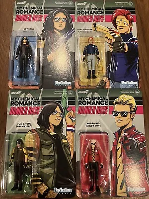Buy My Chemical Romance Danger Days Set Of All 4 Super 7 Figures - Brand New • 69.99£