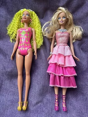 Buy 2 X Mattel Barbie Dolls 1 Colour Reveal Neon 1 Light Up Necklace/shoes • 0.99£