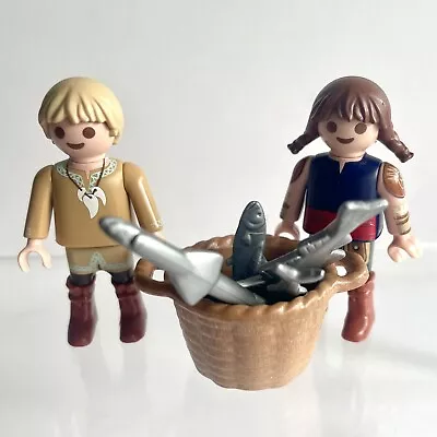 Buy Playmobil How To Train Your Dragon HTTYD Boy & Girl Figures With Bucket Of Fish • 4£
