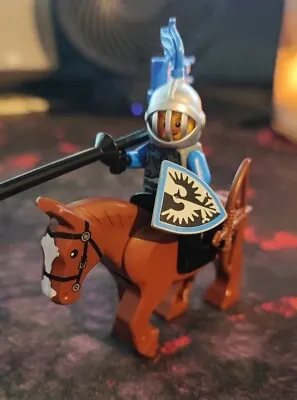 Buy LEGO Castle Knight Sir Stackabrick Brown Horse Movable Legs Minifigures Tlm038 • 18.99£