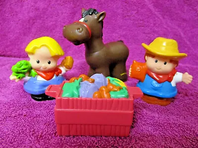 Buy Fisher Price Little People ! Farm People With Box Veg And Horse Figures • 7.99£