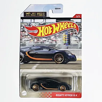 Buy Hot Wheels 1/4 Mile Finals Bugatti Veyron 16.4 (Black) • 15.42£