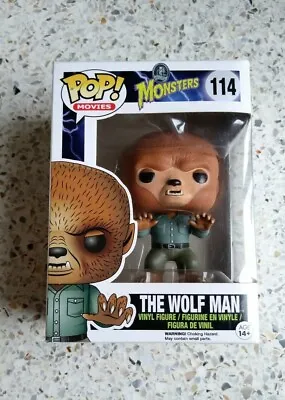 Buy Funko Pop The Wolf Man 114 Universal Monsters Wolfman Vaulted Rare Pop Protector • 111.47£