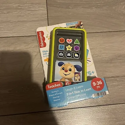 Buy Fisher Price Laugh & Learn 2-in-1 Slide To Learn Smartphone Brand New • 10.99£