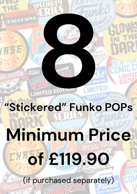 Buy Funko POP Mystery Box - Random 8 Genuine Stickered Funko POP With Protectors • 43.33£