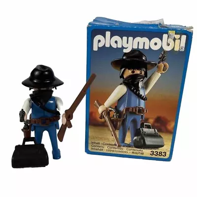 Buy Playmobil 3383 Cowboy Bandit Western Far West Vintage Box Klicky System West • 13.99£