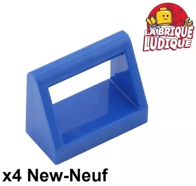 Buy Lego 4x Tile Modified 1x2 Folder Handle Blue/Blue 2432 New • 1.55£