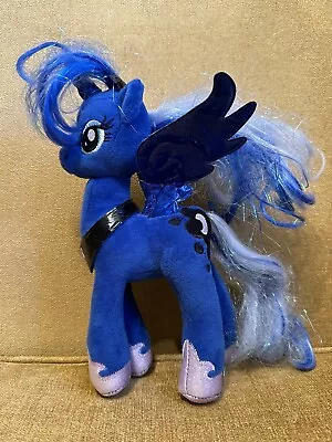 Buy TY Sparkle MY LITTLE PONY Princess Luna Soft Plush Toy Navy Blue Horse • 5£