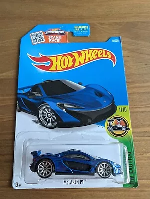 Buy Hot Wheels McLaren P1 Blue - 71/250 Long Card • 7.99£