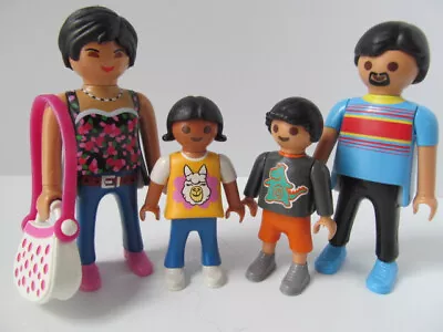 Buy Playmobil Dollshouse Summery Family Figures: Mum, Dad, Boy & Girl NEW • 12.99£