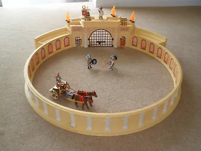 Buy Playmobil Roman Colosseum Full Size, Emperor, Standard Bearer, Gladiators &Tiger • 74£