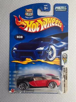 Buy Hot Wheels Bugatti Veyron 2003 FIRST EDITIONS 35TH ANNIVERSARY RED Long Card • 24.95£