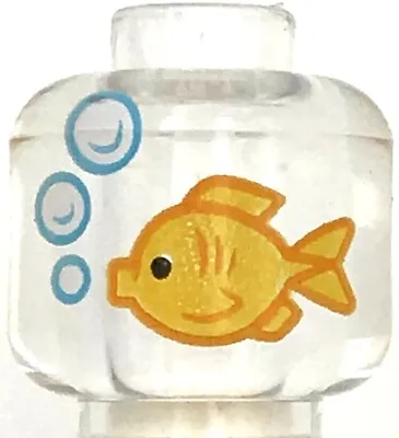 Buy Lego New Trans-Clear Minifigure Fish Tank Bubbles Goldfish Aquarium Pattern • 3.77£
