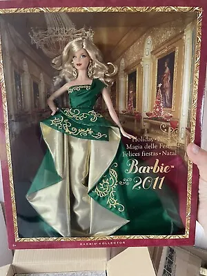 Buy Happy Holiday Christmas Barbie Doll 2011 (Mattel T7914), NEW & ORIGINAL PACKAGING, NRFB • 123.84£