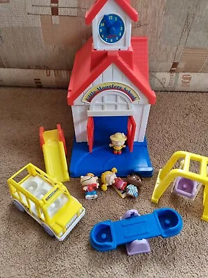 Buy VINTAGE Fisher Price Play  School House & 3LITTLE MONSTERS +Teacher Extras • 21.59£