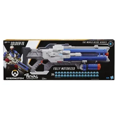 Buy (New) Overwatch Soldier 76 Nerf Rival Blaster 34” Rival TMFR Automatic Fire • 120£
