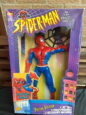 Buy NEW Rare Vintage Super Posable 10  Spiderman Deluxe Edition Figure From The 90's • 85£