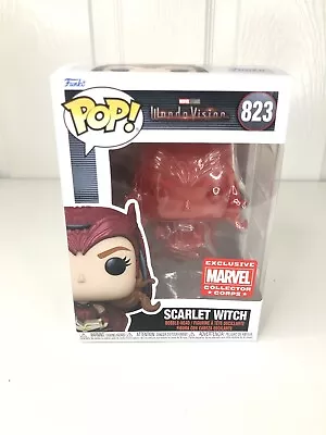 Buy Funko POP 823 Scarlet Witch Red Marvel Collector Corps WandaVision Exclusive • 21.99£
