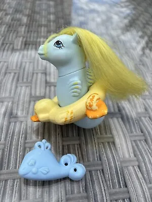 Buy My Little Pony G1 Baby Sea Pony Tiny Bubbles Float And Brush Vintage HASBRO 1984 • 34.99£