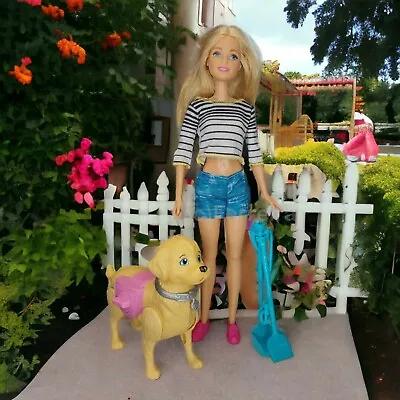 Buy Barbie Dwj68 Walk And Potty Pup Dog Walk Barbie / Mattel 2016 • 15.74£