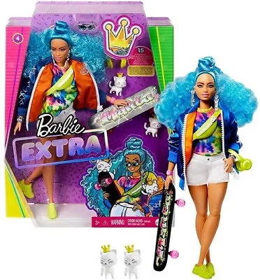 Buy Mattel Barbie Extra Doll Grn30 Doll + Accessories + Puppy • 30.89£