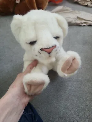 Buy RARE FUR REAL FRIENDS LUV CUBS White Lion Plush Hasbro Works • 5£