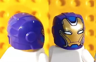 Buy NEW LEGO Iron Man HELMET Wife Rescue Purple Gold Face Mask Plate Pepper Ironman • 5.68£