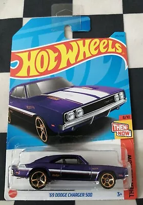 Buy 2022 Hot Wheels 69 Dodge Charger 500 Then And Now Long Card 240/250 #8/10 • 3.49£