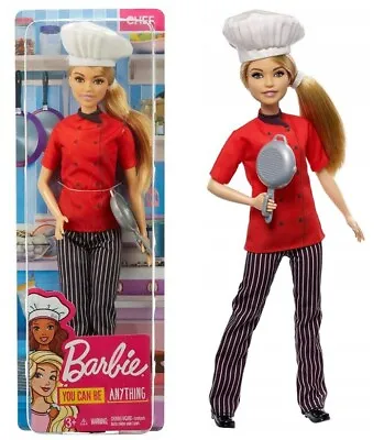 Buy BARBIE I Can Be Anything CHEF DOLL Cook FXN99 Mattel • 36.42£