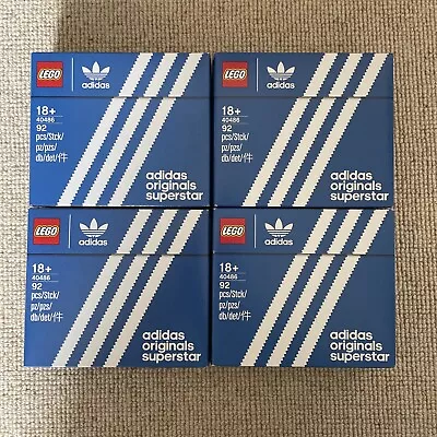 Buy 4x LEGO Icons: Mini Adidas Originals Superstar (40486) Brand New | Free Delivery • 79.99£
