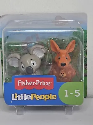 Buy Fisher Price Little People Zoo Safari Animal Koala Kangaroo 2 Pack 2018 • 11.99£