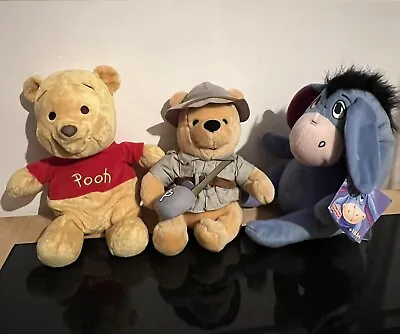 Buy Disney Winnie The Pooh Plush Soft Toy Bundle - Eeyore & Pooh - TY & Fisher Price • 9£