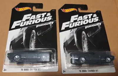 Buy 2 2016 Mattel Hot Wheels #8 Fast & Furious 7 '70 Dodge Charger R/T Cars • 11.56£