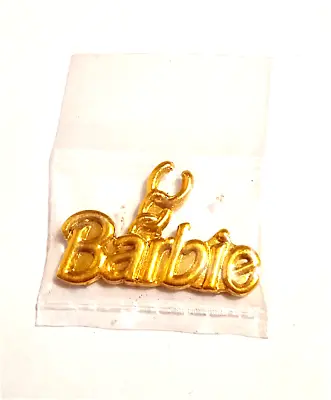 Buy 1993 Barbie Earring Magic Gold Pendant Written Barbie New Original - B863 • 10.28£