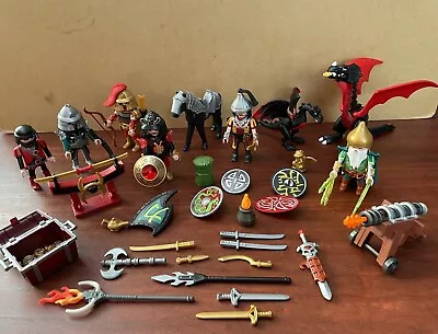 Buy Playmobil 5493 Dragons Treasure Battle - Dwarf Fire Lord- Samurai Warriors • 15£
