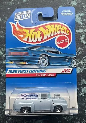 Buy Hot Wheels 56 Ford Truck 22/26 - 1999 First Editions Silver 1/64 • 21.50£