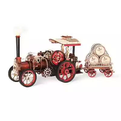 Buy ROKR  Steam Engine Mechanical 3D Wooden Puzzle Craft Teens Birthday Gift LKA01 • 58.99£