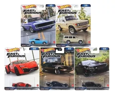 Buy HOT WHEELS PREMIUM 2022 FAST AND FURIOUS 5 Pcs SET HNW46 DIE CAST NEW IN BLISTER • 51.41£