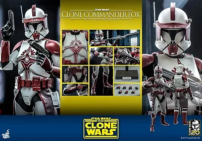 Buy IN STOCK Hot Toys TMS103 Star Wars The Clone Wars CLONE COMMANDER FOX 1/6 Figure • 273£